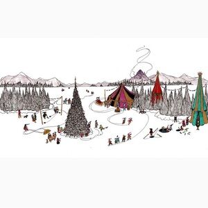 Holiday Winter Scene Professionally Framed Print by Jessica Gadra